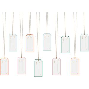 Rubies 12 Christmas cardboard tags 9 x 4 cm Rubies 12 Christmas cardboard tags 9 x 4 cm