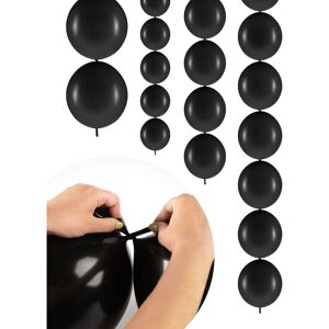 Rubies 20 Black Inflatable Balloons to Connect 28 cm Rubies 20 Black Inflatable Balloons to Connect 28 cm