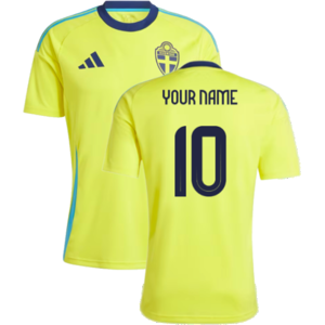 adidas (M) 2024-2025 Sweden Home Fan Shirt (Your Name) adidas (M) 2024-2025 Sweden Home Fan Shirt (Your Name)