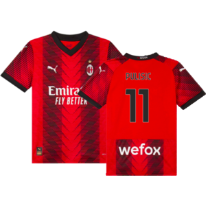 Puma (XXLB) 2023-2024 AC Milan Home Shirt (Kids) (Pulisic 11) Puma (XXLB) 2023-2024 AC Milan Home Shirt (Kids) (Pulisic 11)