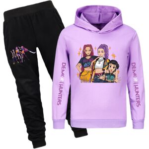 Unbranded (Purple, 110cm) Kpop Demon Hunters Pattern Children Hoodie Pants Set Gifts Fashi Unbranded (Purple, 110cm) Kpop Demon Hunters Pattern Children Hoodie Pants Set Gifts Fashi
