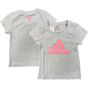 (7-8 Years) Leeds United Kid's T-Shirt adidas Grey/Pink Top - New (7-8 Years) Leeds United Kid's T-Shirt adidas Grey/Pink Top - New