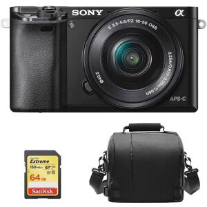 Sony A6000 Black KIT SEL 16-50MM Black + 64GB SD card + Bag Sony A6000 Black KIT SEL 16-50MM Black + 64GB SD card + Bag