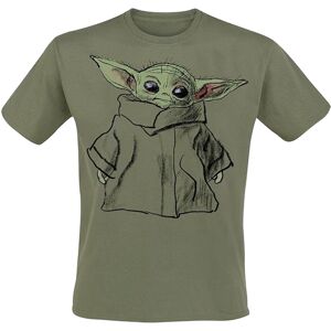 (M, Olive Green) Star Wars The Mandalorian Unisex Adult Grogu Sketch T-Shirt (M, Olive Green) Star Wars The Mandalorian Unisex Adult Grogu Sketch T-Shirt