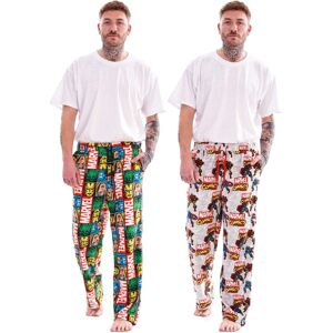(L, Multicoloured) Marvel Avengers Mens Lounge Pants (Pack of 2) (L, Multicoloured) Marvel Avengers Mens Lounge Pants (Pack of 2)