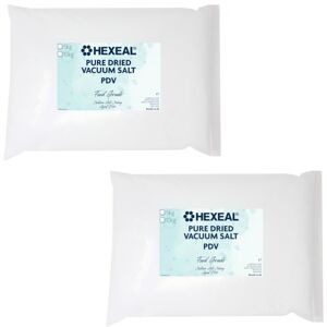 Hexeal PDV Salt 10kg - 2 x 5kg Bags of Food Grade Salt for Cooking, Ponds and Wa Hexeal PDV Salt 10kg - 2 x 5kg Bags of Food Grade Salt for Cooking, Ponds and Wa