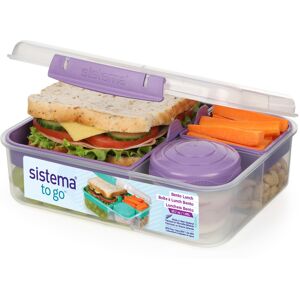 Sistema 1.65L Bento Lunch to Go Misty Purple TRI (4) Sistema 1.65L Bento Lunch to Go Misty Purple TRI (4)