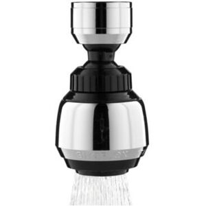 Lakeland Tap Adapta 360 ?Swivel Spray Adjuster Water Saving Aerator - Black & Ch Lakeland Tap Adapta 360 ?Swivel Spray Adjuster Water Saving Aerator - Black & Ch