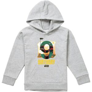 Disney Star Wars Childrens/Kids Boba Fett Heather 9th Birthday Hoodie Disney Star Wars Childrens/Kids Boba Fett Heather 9th Birthday Hoodie