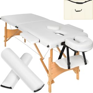 Tectake (white) Massage table set treatments removable headrest armrests bolster cushion Tectake (white) Massage table set treatments removable headrest armrests bolster cushion