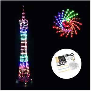 GreenZech DIY WiFi(APP Version) Bluetooth Colorful Canton Tower LED Lighting Cube Music Sp GreenZech DIY WiFi(APP Version) Bluetooth Colorful Canton Tower LED Lighting Cube Music Sp