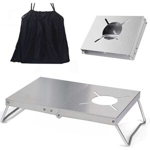 GreenZech Stainless Steel Camping Stove Bracket Heat Insulation Table Gas Furnace Folding GreenZech Stainless Steel Camping Stove Bracket Heat Insulation Table Gas Furnace Folding