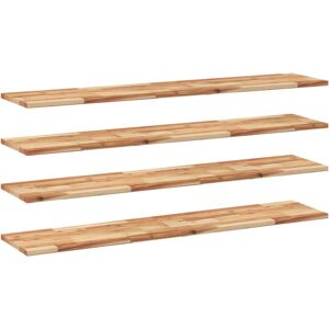VidaXL Floating Shelves 4 pcs 160x30x2 cm Acacia - Floating Shelves VidaXL Floating Shelves 4 pcs 160x30x2 cm Acacia - Floating Shelves