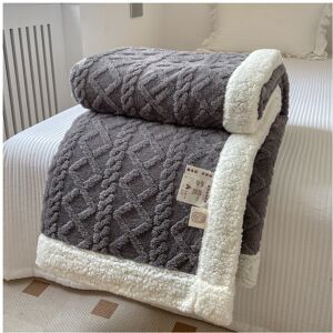 Unbranded (Dark Grey, 100x150cm) Winter Thickened Blanket Double Sided Fluff Plush Double Unbranded (Dark Grey, 100x150cm) Winter Thickened Blanket Double Sided Fluff Plush Double