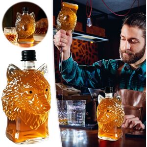 Unbranded (Multicolor) Wolf - Crested Whiskey Bottle Unbranded (Multicolor) Wolf - Crested Whiskey Bottle