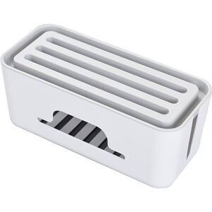 GreenZech (Grey) Multi-Functional Cable Management Box Socket Computer Office Desktop Orga GreenZech (Grey) Multi-Functional Cable Management Box Socket Computer Office Desktop Orga