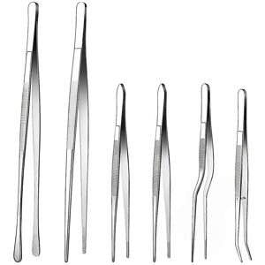 Unbranded For 6pcs Tweezer Tongs Kit Stainless Steel Food Tweezers With Precision Serrated Unbranded For 6pcs Tweezer Tongs Kit Stainless Steel Food Tweezers With Precision Serrated