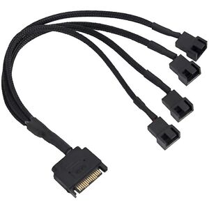 Unbranded For Cooling Fan Adapter Cable 15 Pin Sata To 4 X 3 Pin 4 Pin Pmw 12v Pc Case Fan Unbranded For Cooling Fan Adapter Cable 15 Pin Sata To 4 X 3 Pin 4 Pin Pmw 12v Pc Case Fan