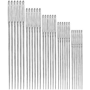 Unbranded For 30pcs Largeeye Stitching Sharp Thick Needles 5 Sizes Stainless Steel Sewing Unbranded For 30pcs Largeeye Stitching Sharp Thick Needles 5 Sizes Stainless Steel Sewing