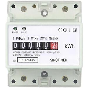 Unbranded For Electric Single Phase Two Wire Ac 220v 100a Energy Meter Kwh Counter Consump Unbranded For Electric Single Phase Two Wire Ac 220v 100a Energy Meter Kwh Counter Consump