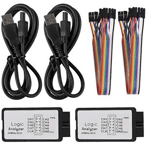 Unbranded For 2 Sets Usb Logic Analyzer 24mhz 8 Channel 24mseconds Logic Analyzer Debugger Unbranded For 2 Sets Usb Logic Analyzer 24mhz 8 Channel 24mseconds Logic Analyzer Debugger
