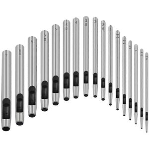 Unbranded For 17pcs Round Leather Hole Punch Tool 057mm Metal Hollow Hole Punching For Lea Unbranded For 17pcs Round Leather Hole Punch Tool 057mm Metal Hollow Hole Punching For Lea