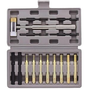 Unbranded For Professional Roll Pin Punch Set Hammer With Brass Steel Plastic Punches And Unbranded For Professional Roll Pin Punch Set Hammer With Brass Steel Plastic Punches And
