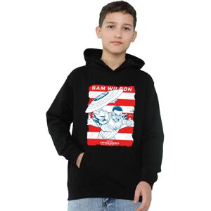 Captain America Childrens/Kids Sam Wilson American Flag Heather Hoodie Captain America Childrens/Kids Sam Wilson American Flag Heather Hoodie