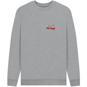 (M, Light Heather) Tom and Jerry Unisex Adult Classic Faces Sweatshirt (M, Light Heather) Tom and Jerry Unisex Adult Classic Faces Sweatshirt