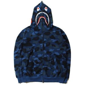 Unbranded (Blue, M) Ape Bape Popular Mens Shark Jaw Camo Full Zipper Hoodie Jacket Sweats Unbranded (Blue, M) Ape Bape Popular Mens Shark Jaw Camo Full Zipper Hoodie Jacket Sweats