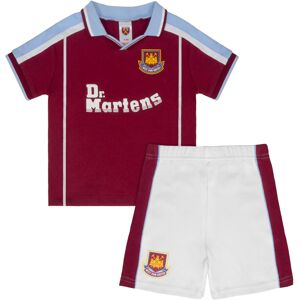 (Claret, 2-3 Years) West Ham United FC Baby T-Shirt & Shorts Set Retro 2000 Home (Claret, 2-3 Years) West Ham United FC Baby T-Shirt & Shorts Set Retro 2000 Home