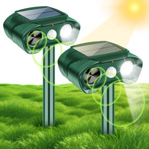 Unbranded 2 PCS Ultrasonic Animal Repellent Solar Powered Motion Sensor Waterproof with LE Unbranded 2 PCS Ultrasonic Animal Repellent Solar Powered Motion Sensor Waterproof with LE