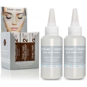 Hive Of Beauty Long Last Eyelash Eyebrow Tint Brown 20ml x 12 & 2 Free Peroxide Hive Of Beauty Long Last Eyelash Eyebrow Tint Brown 20ml x 12 & 2 Free Peroxide
