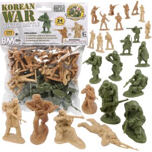 BMC Toys BMC Korean War Winter Battle 24 American North Korean China Soldier Figures BMC Toys BMC Korean War Winter Battle 24 American North Korean China Soldier Figures