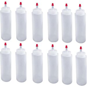 Unbranded For 12pcs 16 Ounce Plastic Squeeze Condiment Bottles For Ketchup Unbranded For 12pcs 16 Ounce Plastic Squeeze Condiment Bottles For Ketchup