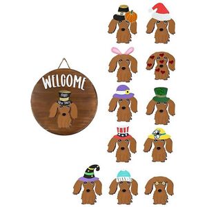 Unbranded For Dachshund Seasonal Welcome Sign For Front Door Rustic Wood Wreaths Unbranded For Dachshund Seasonal Welcome Sign For Front Door Rustic Wood Wreaths