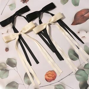 Unbranded For 4pcs Hair Clips For Women Ribbon Bowknot With Long Tail Clip Unbranded For 4pcs Hair Clips For Women Ribbon Bowknot With Long Tail Clip