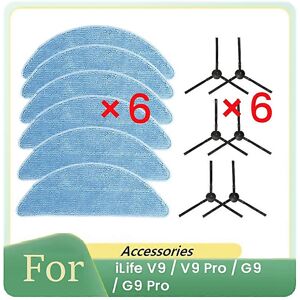 Unbranded For 12 Pcs Side Brush And Rag For Ilife V9 V9 Pro Robot Vacuum Cleaner Unbranded For 12 Pcs Side Brush And Rag For Ilife V9 V9 Pro Robot Vacuum Cleaner