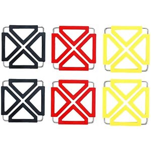 Unbranded For 6pcs Kitchen Utility Foldable Silicone Trivets Mat Unbranded For 6pcs Kitchen Utility Foldable Silicone Trivets Mat