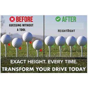 Unbranded For Adjustable Golf Tee Height Tool Precision Tee Height Setter Unbranded For Adjustable Golf Tee Height Tool Precision Tee Height Setter