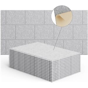 Unbranded For 15 Pack 12x8x4 Inch Acoustic Wall Panels Selfadhesive Silver Gray Unbranded For 15 Pack 12x8x4 Inch Acoustic Wall Panels Selfadhesive Silver Gray