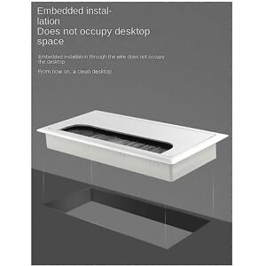 Unbranded For Office Desk Threading Box Table Wire Hole Cover Plate 80x160 Black Unbranded For Office Desk Threading Box Table Wire Hole Cover Plate 80x160 Black