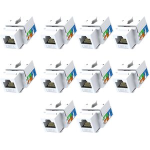 Unbranded For 10pcs Cat6 Jack Ethernet Punch Down Connector Compatible Cat55e6 Unbranded For 10pcs Cat6 Jack Ethernet Punch Down Connector Compatible Cat55e6