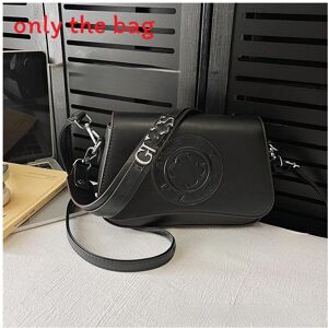 Unbranded (Pure Black) Crossbody Shoulder Pu Bag With Letter Embossing Design For Womens E Unbranded (Pure Black) Crossbody Shoulder Pu Bag With Letter Embossing Design For Womens E