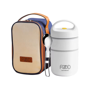 Unbranded Stainless Steel Vacuum Thermal Lunch Box with HangBag Food Warmer Unbranded Stainless Steel Vacuum Thermal Lunch Box with HangBag Food Warmer