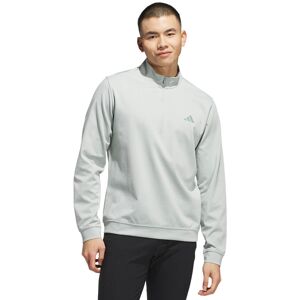 (XXL, Wonder Silver) adidas Golf Mens Elevated Quarter Zip Left Chest Recycled S (XXL, Wonder Silver) adidas Golf Mens Elevated Quarter Zip Left Chest Recycled S