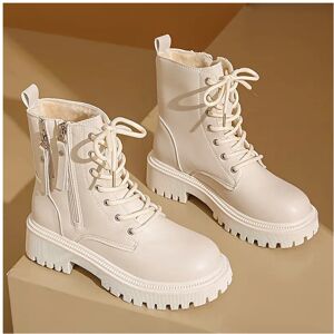 Unbranded (Cream, 42) Stylish And Durable Martin Boots For Women With Thick Bottom And Int Unbranded (Cream, 42) Stylish And Durable Martin Boots For Women With Thick Bottom And Int