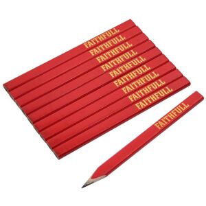 Faithfull FSC Carpenter's Pencils - Red / Medium Pack 10 FAICPR10FSC Faithfull FSC Carpenter's Pencils - Red / Medium Pack 10 FAICPR10FSC