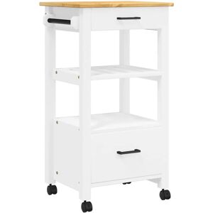 (white) vidaXL Kitchen Trolley Rolling Cart Storage Cart Trolley MONZA Solid Woo (white) vidaXL Kitchen Trolley Rolling Cart Storage Cart Trolley MONZA Solid Woo