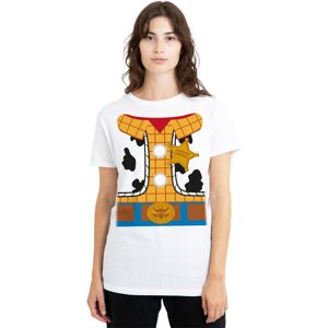 (S, White) Toy Story Womens/Ladies Woody Costume T-Shirt (S, White) Toy Story Womens/Ladies Woody Costume T-Shirt